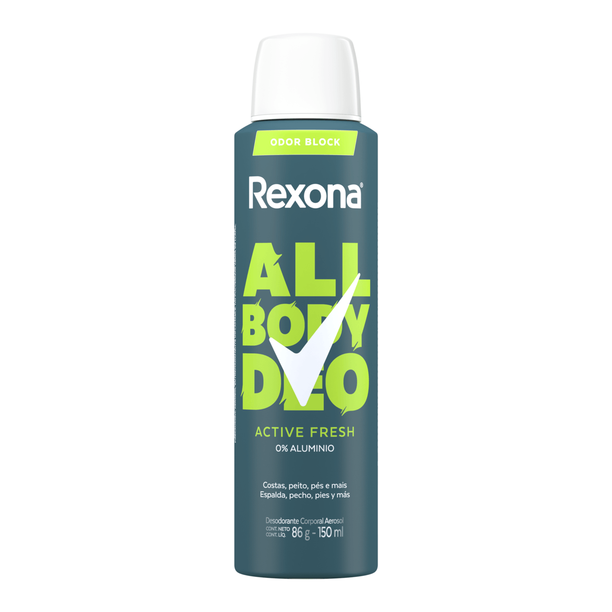Desodorante Aerossol Rexona All Body Deo Active Fresh 150ml
